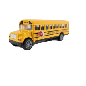 New York City School Bus Toy Model Diecast 5"  Pull And Go Faster, Toys   - Picture 1 of 10