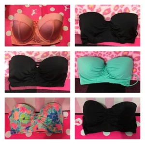 Victoria's Secret Bikini-Oberteil langliniges Korsett Schnürung Rücken Bandeau NEU - Bild 1 von 10