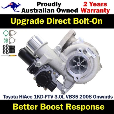 Cargador turbo Billet actualizado para Toyota HiAce 1KD-FTV 3,0 L VB35 2008 en adelante Foto 1 de 4