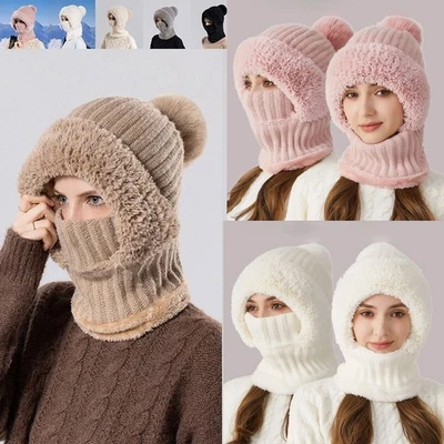 3 in 1 Beanie Hat for Women,Cozy Head Beanie,Winter Hat,Soft Fleece Lined Beanie - Image 1 of 4