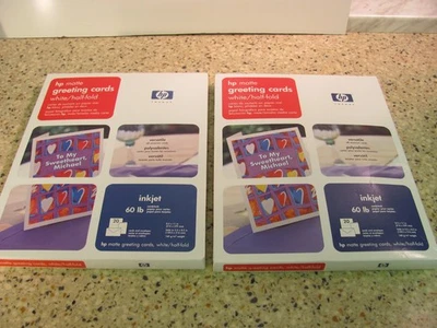 Lot of 2 - HP Greeting Card Stock Matte 60 lb, 20 with envelopes unopened - Image 1 of 4