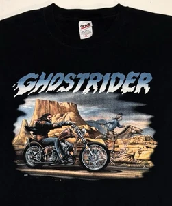 VTG Easyriders Ghostrider Y2K Tee Shirt Motorcycle Cowboy Biker Outlaw Mens XL - Picture 1 of 5