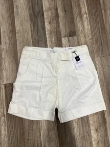 Vintage Express The Editor Metro Short White Dress Shorts Women Size 8 - Picture 1 of 8