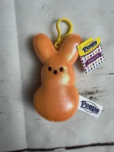 NEU, PEEPS BUNNY orange schillernder RUCKSACK CLIP Plüsch 4,5 Zoll - Bild 1 von 4