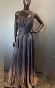 Jovani Ombre Glitter A-Line Dress Size 6 - Picture 1 of 2