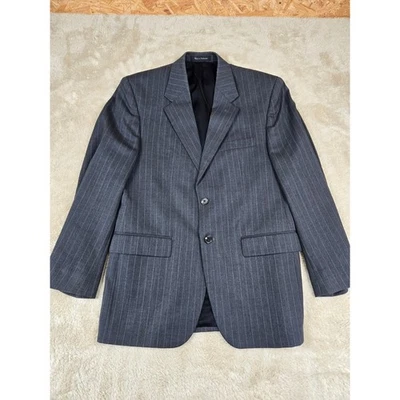 Blazer Traje Chaqueta Chaps Para Hombres Gris A Rayas Lana Talla 38R Foto 1 de 4