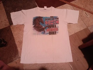 Vintage The Spirit Of The South Will Never Die White T-shirt Sz M - Picture 1 of 4