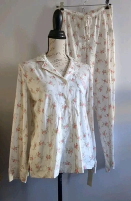 Lauren Ralph Lauren Women’s Size Small 2PC Pajama Set Ivory Floral  NWT - Image 1 of 4