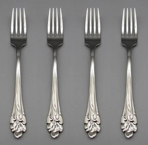 Oneida Stainless Flatware  AMARLLIS Dinner Forks - Set of Four * USA - Picture 1 of 3