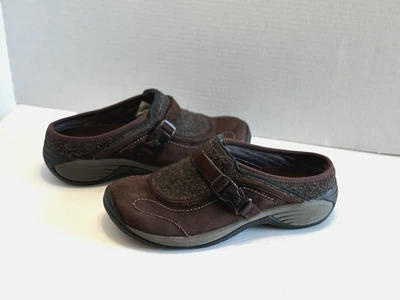 Merrell Encore Sidestep Women's Clogs Brown Leather/Wool Slip On Comfy Shoes  8 - Image 1 of 4