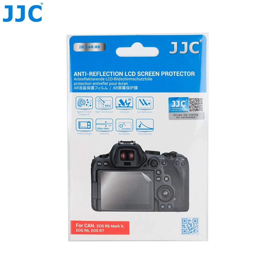 JJC LAR-R6 Anti-Reflection LCD Screen Protector For Canon EOS R6 Mark II R6 R7 - Image 1 of 4