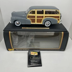 Maisto 1/18 Scale Diecast 31854 - 1948 Chevrolet Fleetmaster Woody - Gray - Picture 1 of 10