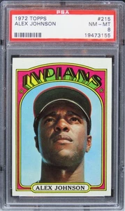 1972 Topps Alex Johnson #215 PSA 8 NM-MT - Picture 1 of 2