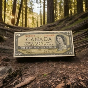 1954 Bank Of Canada $20 Devils Face 20$ BANKNOTE. - Picture 1 of 8