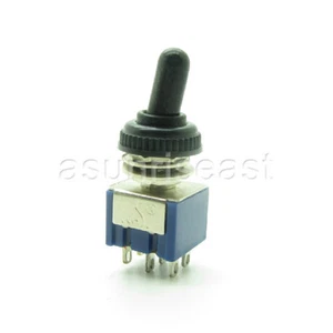 5 x interruptor de palanca DPDT ENCENDIDO-APAGADO 6 mm 3 posiciones 6 pines + tapa de cubierta impermeable - Imagen 1 de 6