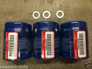 Genuine OEM Honda Oil Filter 3 Pack w/ Washers - Picture 1 of 1