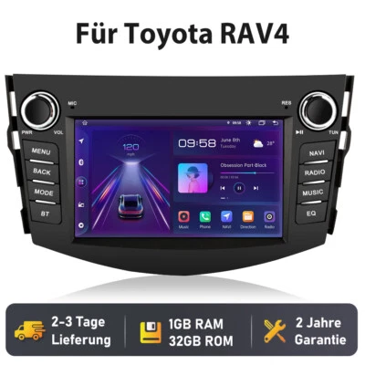 7"Android 13 Autoradio Für Toyota RAV4 2006-2012 GPS Navi BT WIFI DAB+ SWC 1+32G - Bild 1 von 4