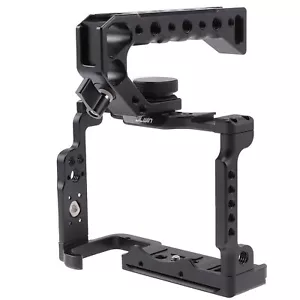 CNC Camera Cage 1/4"&3/8" Thread with Top Handle Grip for Sony ILCE-7M4/A7IV - Picture 1 of 12
