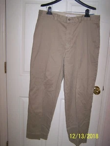 Pantalone casual uomo "Perry Ellis Cottons" inglese kaki chino nuovo con etichette - taglia 36X30 - Foto 1 di 2
