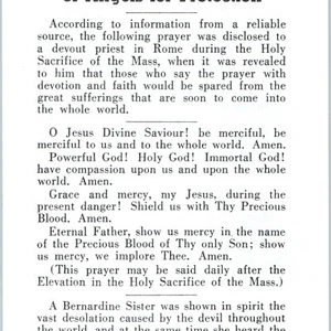 Tarjeta cristiana Patrick Hayes 1936 oración a Dios por la paz en la tierra por Nueva York C57 - Imagen 1 de 3