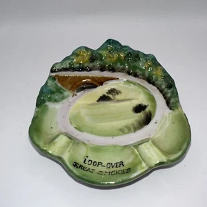 Loop-Over Great Smokies NC posacenere dipinto a mano Giappone occupato - Foto 1 di 5