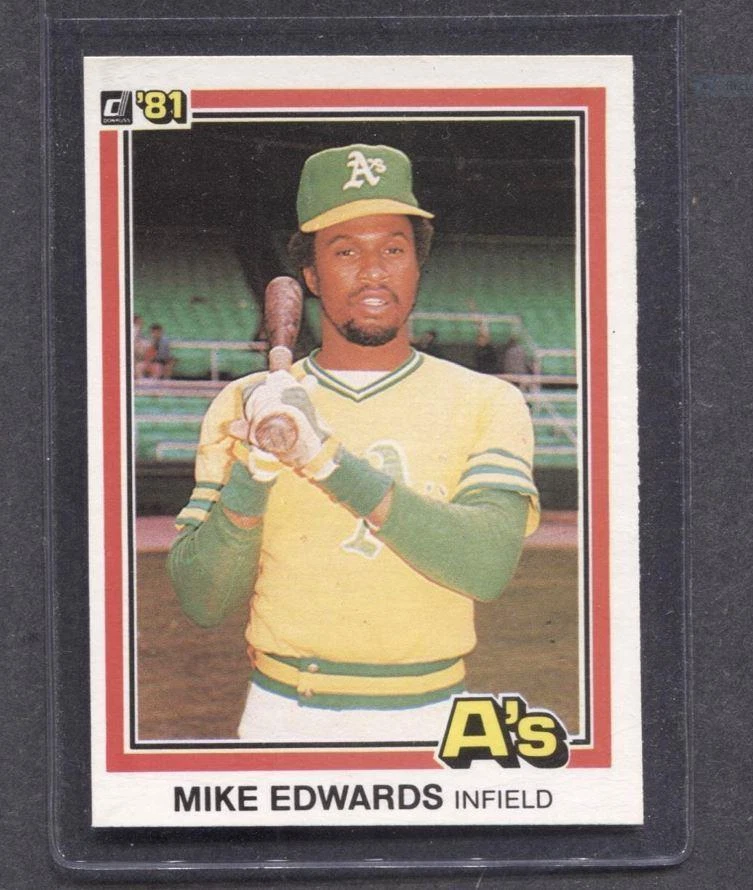 1981 Donruss #497 Mike Edwards (A's)  Nm-Mt   (Flat Rate Ship) - Image 1 of 1