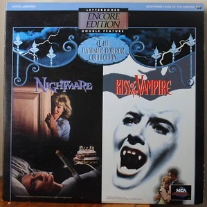 NIGHTMARE & KISS OF THE VAMPIRE, SET OF 2 LASERDISCS IN ONE ALBUM, ON SALE $9.95 - Picture 1 of 12