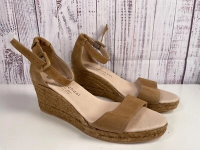 Eric Michael 2.5” Espadrille Wedge Beige Suede. 41 READ - Image 1 of 4