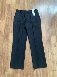 Womens Pants-LAUREN RALPH LAUREN Navy Blue Straight Leg 96% wool Size 12 - Picture 1 of 8