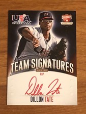 2014 USA Baseball Collegiate National Team Signatures Red #25 Dillon Tate 25/25