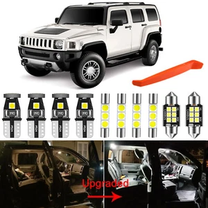 12Pcs Bright White Interior LED Light Bulbs Package Kit For Hummer H3 2005-2009 - Picture 1 of 9