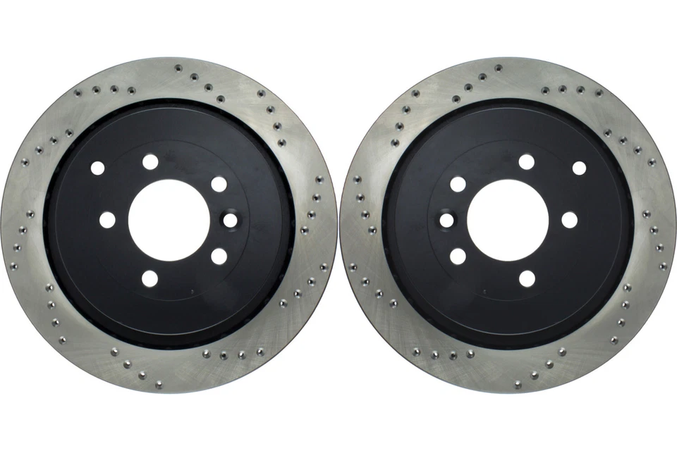 Par de rotores de freno de disco Stoptech trasero para Land Rover LR3 2005-2009 (45347) Foto 1 de 4