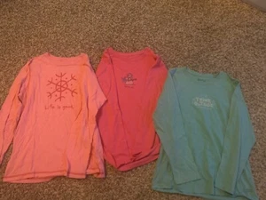 3 Girls Life Is Good Long Sleeve Tees Size XL(12-14) - Picture 1 of 17