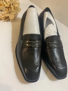 Mona Flying Black Leather Shoes Slip on # 728-12 Sz Us 10.5 - Picture 1 of 12