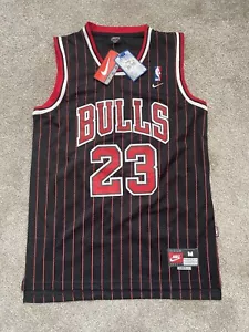 NUOVA 2009 Maglietta Nike Chicago Bulls Jordan 23 nera gesso autentica da uomo M - Foto 1 di 12