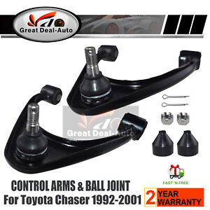FRONT LEFT & RIGHT UPPER CONTROL ARMS & BALL JOINT FOR TOYOTA CHASER 1992-2001