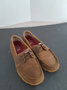 Twisted X Shoes Womens 7.5 M Driving Loafer Lace Up Textile Upper Brown - Picture 1 of 5