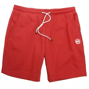 Neu Michael Kors Logo rot Jersey Vlies Kordelzug Schweißshorts für Herren XL - Bild 1 von 3