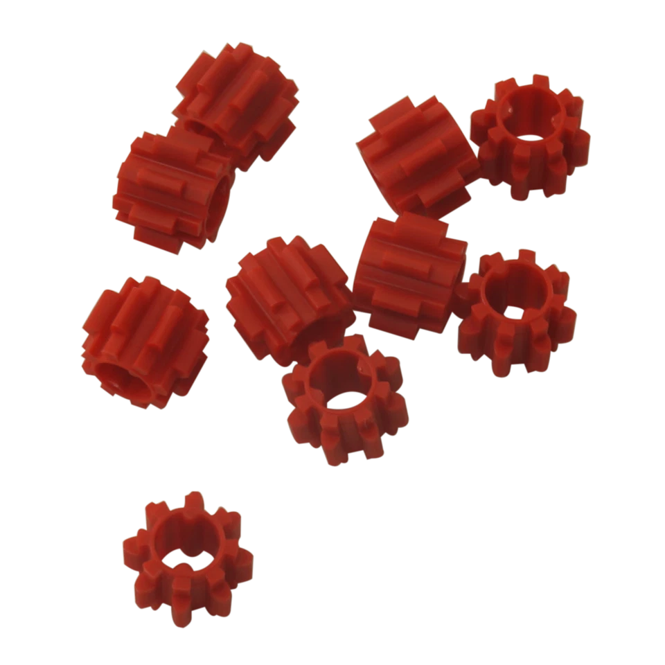 10 NEUE LEGO Technic, Gear 8 Tooth with Dual Face without Friction Rot - Bild 1 von 1