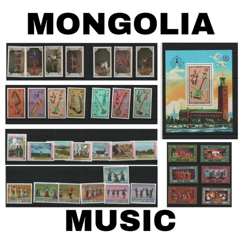 Thematic Stamps - Mongolia - Music - Choose from dropdown menu Cover