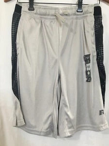 New Russell Boy Core Short Gray Dri-power 360 Reflective Confort Waist Athletic - Picture 1 of 4