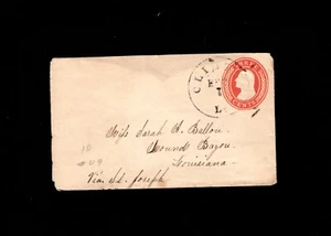 Clinton LA 1850s PSE Cover Three Cents Printed Both Sides 4d - Picture 1 of 2