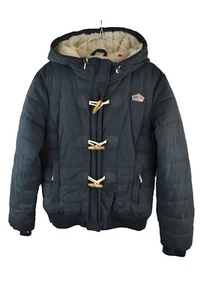 SUPERDRY Blue Padded Jacket size M Mens Microfibre Hooded Quilted Lined Casual - Picture 1 of 9