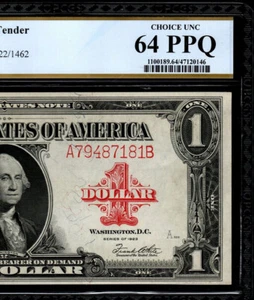 1923 $1 Legal Tender Red Scalloped Seal Fr# 40 PCGS CH UNC 64 PPQ A79487181B HEJ - Picture 1 of 4