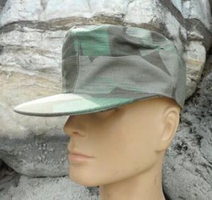 Gorra de Campo M43 Ejército Alemán Segunda Guerra Mundial Sombrero Astilla Camuflaje Talla L - Imagen 1 de 5