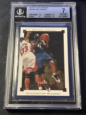 2002 Fleer Premium Michael Jordan #82 BGS 7 Near Mint Washington Wizards - Image 1 of 2
