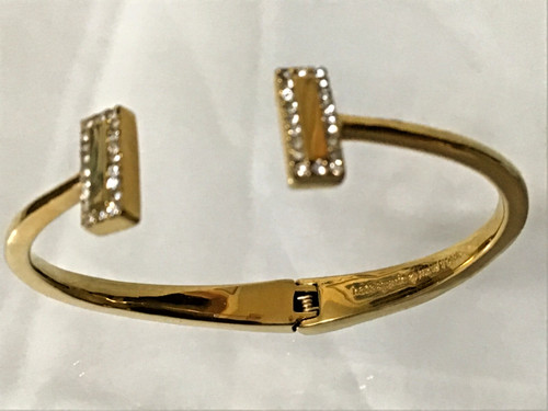 Bracciale Kate Spade new york con cerniera tono oro e strass