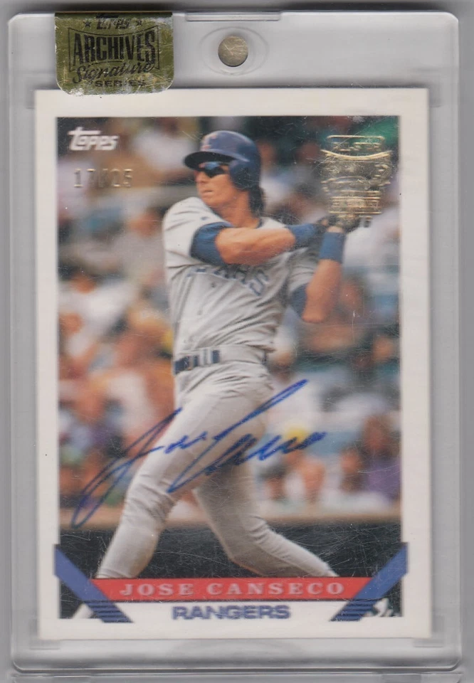 2016 Jose Canseco Topps Archives Signature 1993 BUYBACK AUTO /25 - Oakland A's - Image 1 of 1