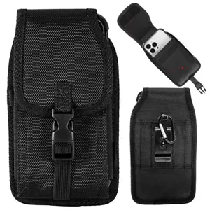 Vertical Phone Belt Clip Pouch Case Buckle Holster For iPhone 16 Pro Max/16 Plus - Picture 1 of 8