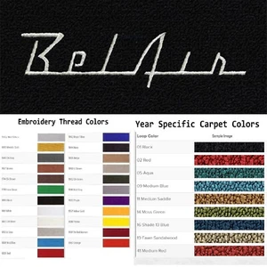 ACC 1961-1964 Chevrolet Bel Air Custom Logo 4pc Loop Floor Mats - Picture 1 of 26